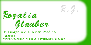 rozalia glauber business card