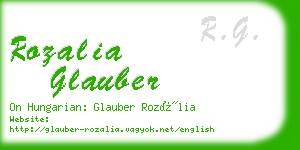 rozalia glauber business card